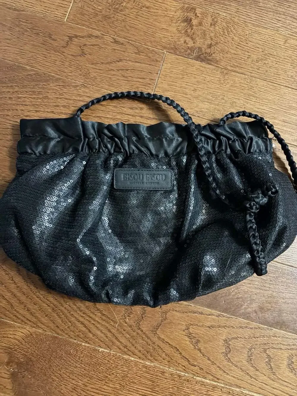 Bisou Bisou by Michele Bohbot Black Sequin Clutch Purse